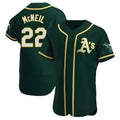 MATTH Athletics #22 Jeff McNeil player Green Authentic Alternate Stitched Jersey