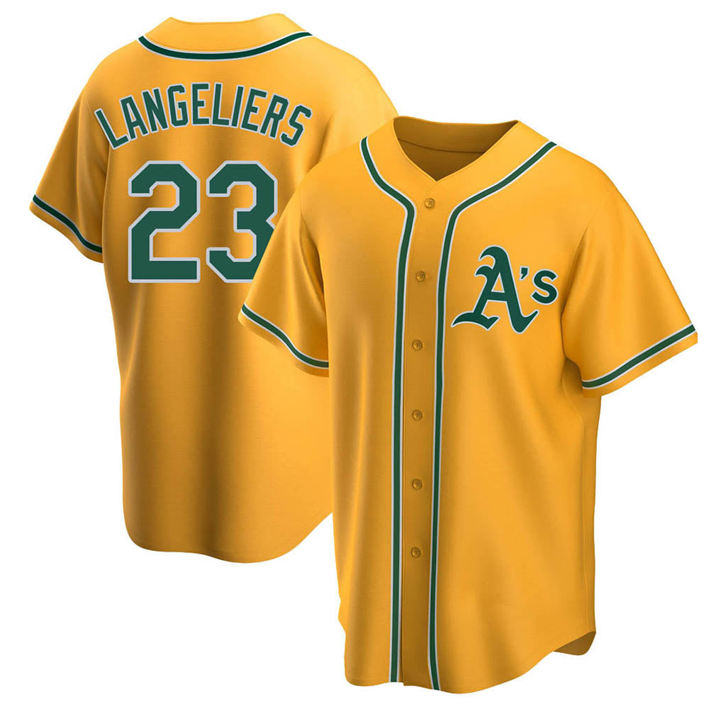 MATTH Athletics #23 Shea Langeliers Player Gold Replica Alternate Stitched Jersey
