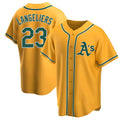 MATTH Athletics #23 Shea Langeliers Player Gold Replica Alternate Stitched Jersey