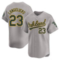 MATTH Athletics #23 Shea Langeliers Player Gray Limited Away Stitched Jersey