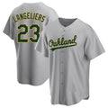 MATTH Athletics #23 Shea Langeliers Player Gray Replica Road Stitched Jerseys