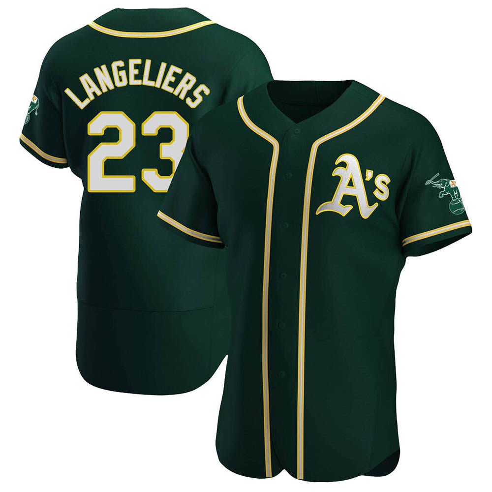 MATTH Athletics #23 Shea Langeliers Player Green Authentic Alternate Stitched Jerseys