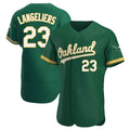 MATTH Athletics #23 Shea Langeliers Player Green Authentic Kelly Alternate Stitched Jerseys