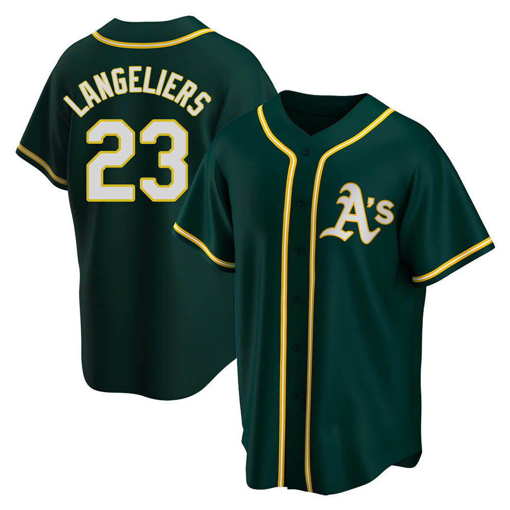 MATTH Athletics #23 Shea Langeliers Player Green Replica Alternate Stitched Jerseys