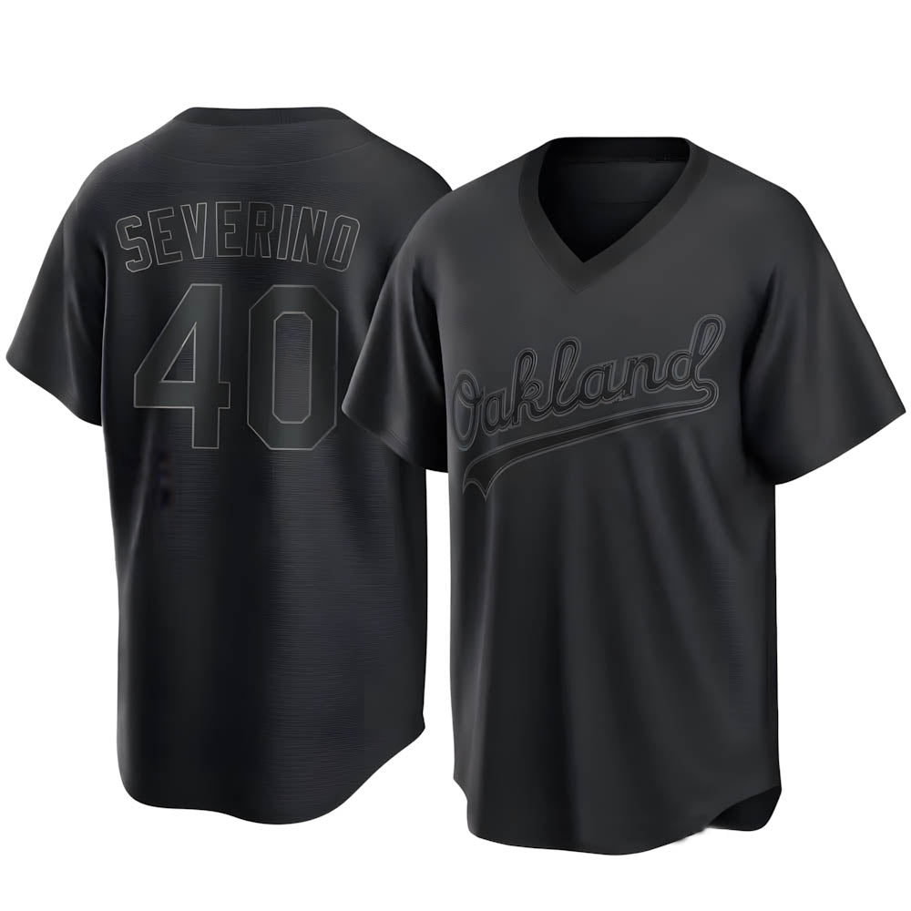MATTH Athletics #40 Luis Severino player Black Replica Pitch Fashion Stitched Jersey