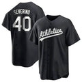 MATTH Athletics #40 Luis Severino player Black&White Replica Stitched Jersey