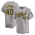 MATTH Athletics #40 Luis Severino player Gray Limited Away Stitched Jersey