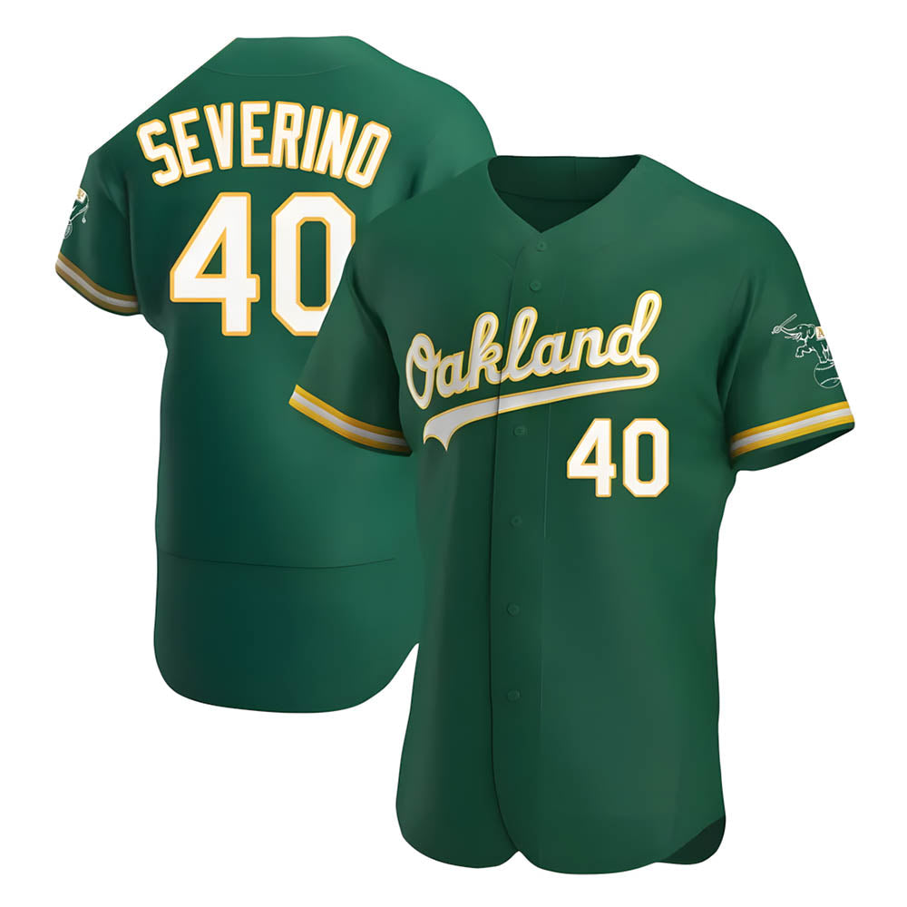 MATTH Athletics #40 Luis Severino player Green Authentic Kelly Alternate Stitched Jersey