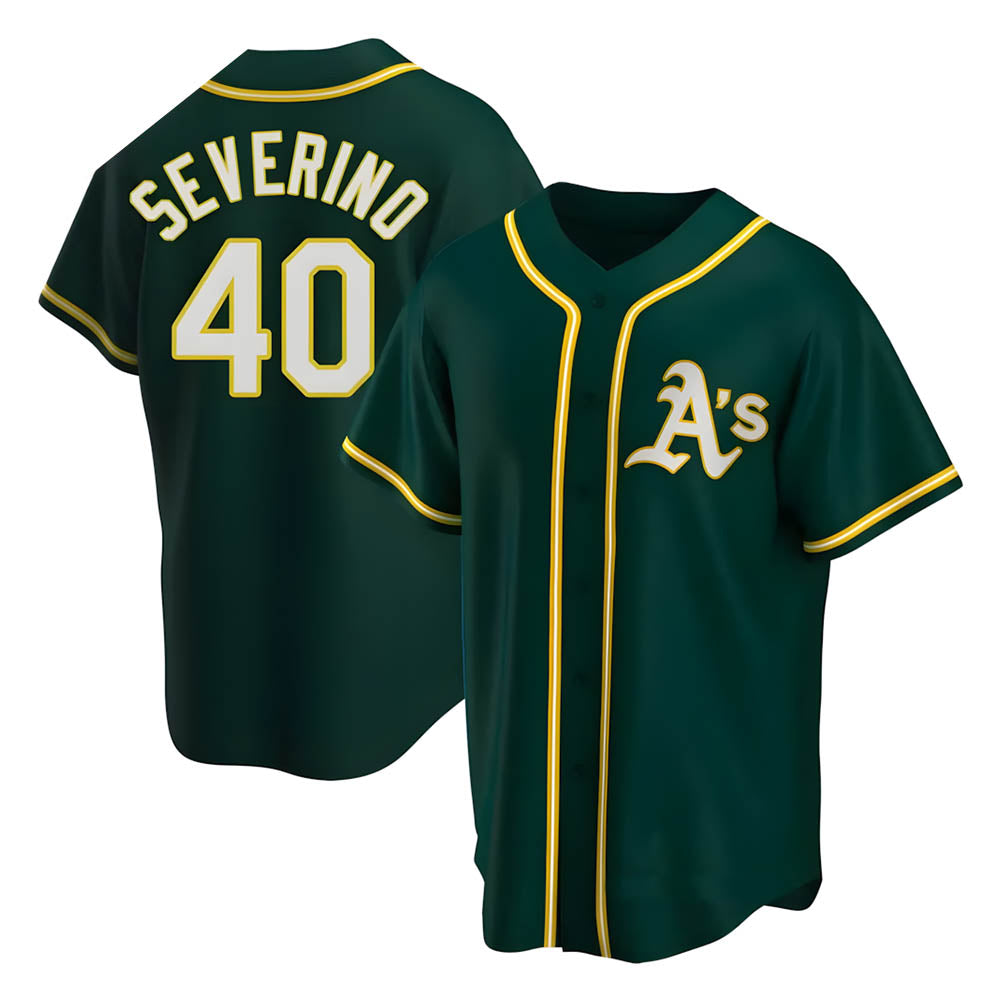 MATTH Athletics #40 Luis Severino player Green Replica Alternate Stitched Jersey