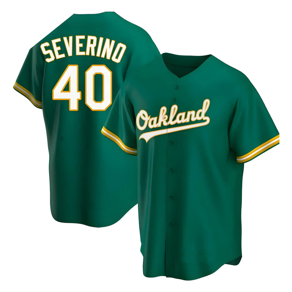 MATTH Athletics #40 Luis Severino player Green Replica Kelly Alternate Stitched Jersey