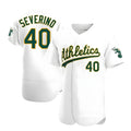MATTH Athletics #40 Luis Severino player White Authentic Home Stitched Jersey