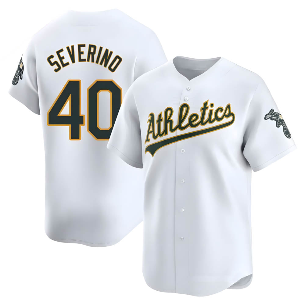 MATTH Athletics #40 Luis Severino player White Limited Home Stitched Jersey