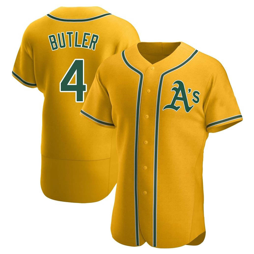 MATTH Athletics #4 Lawrence Butler player Gold Authentic Alternate Stitched Jersey
