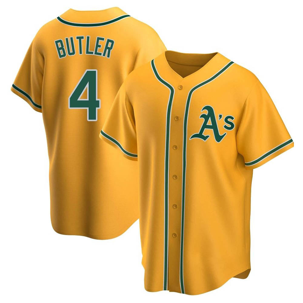 MATTH Athletics #4 Lawrence Butler player Gold Replica Alternate Stitched Jersey