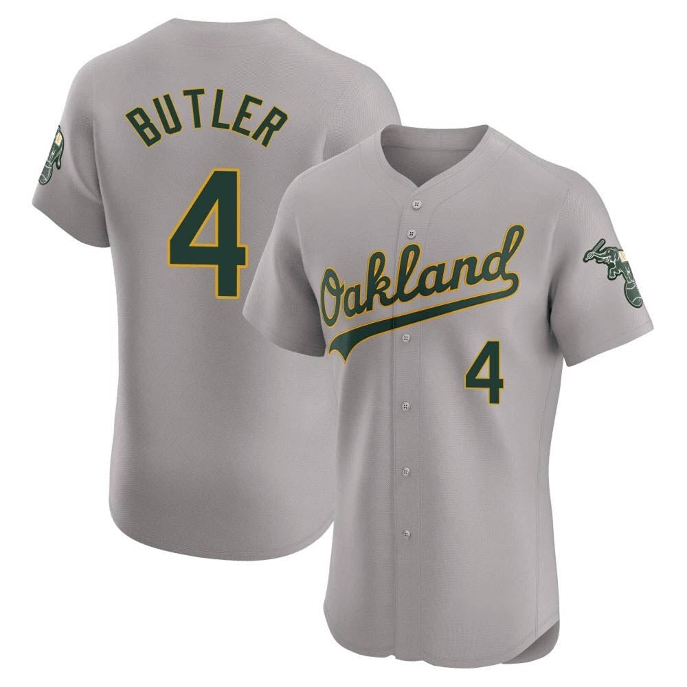 MATTH Athletics #4 Lawrence Butler player Gray Elite Road Stitched Jersey