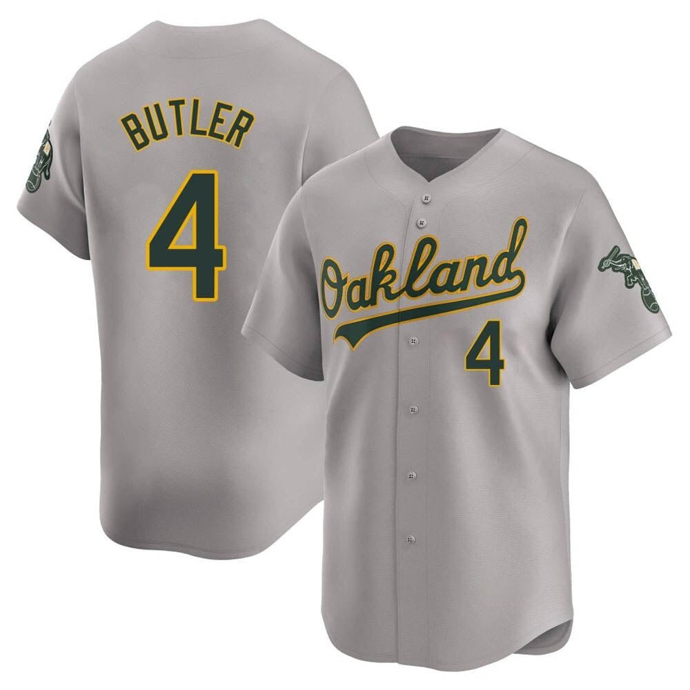 MATTH Athletics #4 Lawrence Butler player Gray Limited Away Stitched Jersey