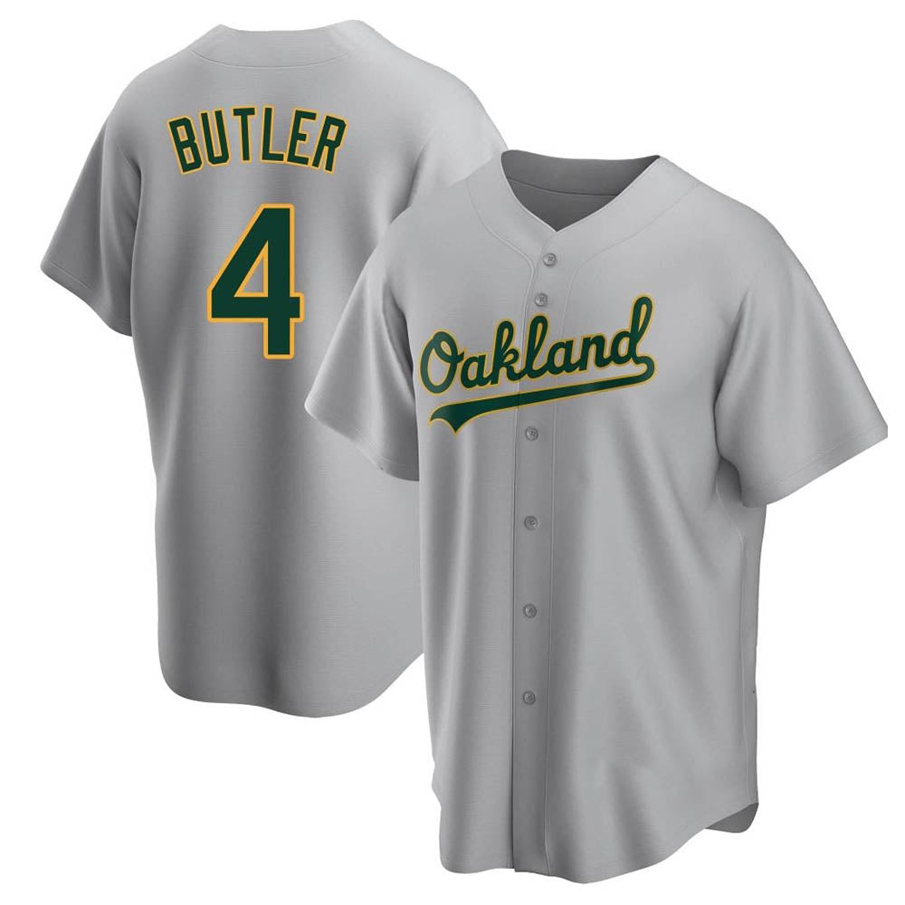 MATTH Athletics #4 Lawrence Butler player Gray Replica Road Stitched Jersey
