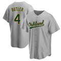 MATTH Athletics #4 Lawrence Butler player Gray Replica Road Stitched Jersey
