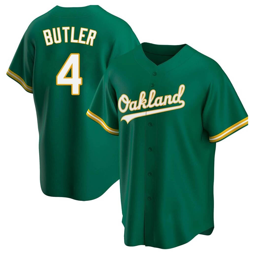 MATTH Athletics #4 Lawrence Butler player Green Replica Kelly Alternate Stitched Jersey