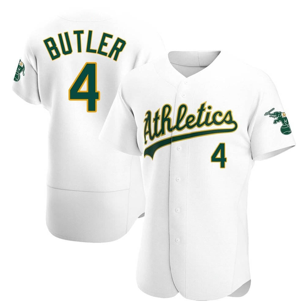 MATTH Athletics #4 Lawrence Butler player White Authentic Home Stitched Jersey
