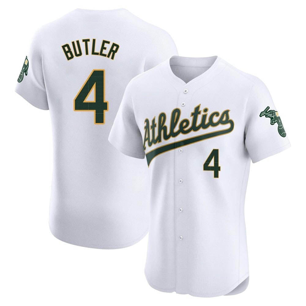 MATTH Athletics #4 Lawrence Butler player White Elite Home Stitched Jersey