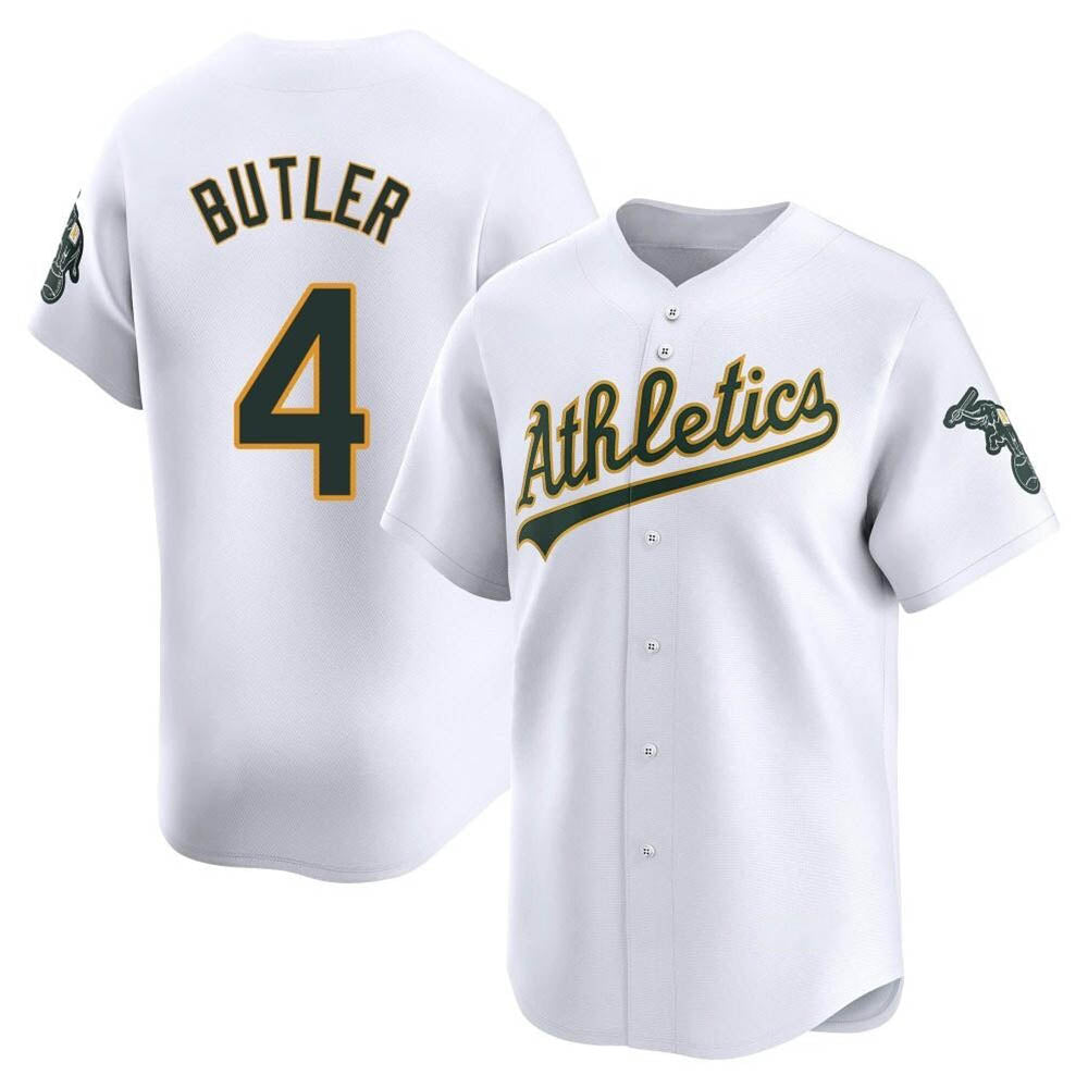 MATTH Athletics #4 Lawrence Butler player White Limited Home Stitched Jersey