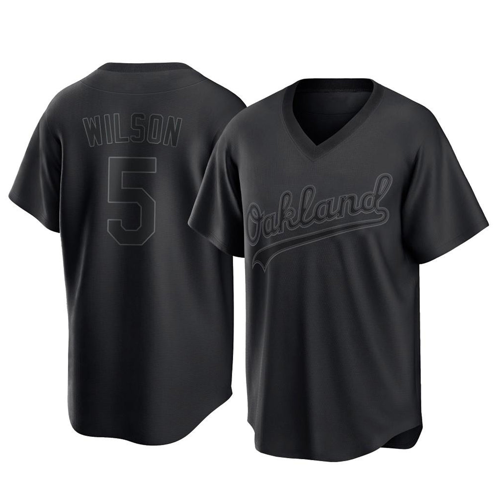 MATTH Athletics #5 Jacob Wilson Black Replica Pitch Fashion T shirt Stitched Jersey