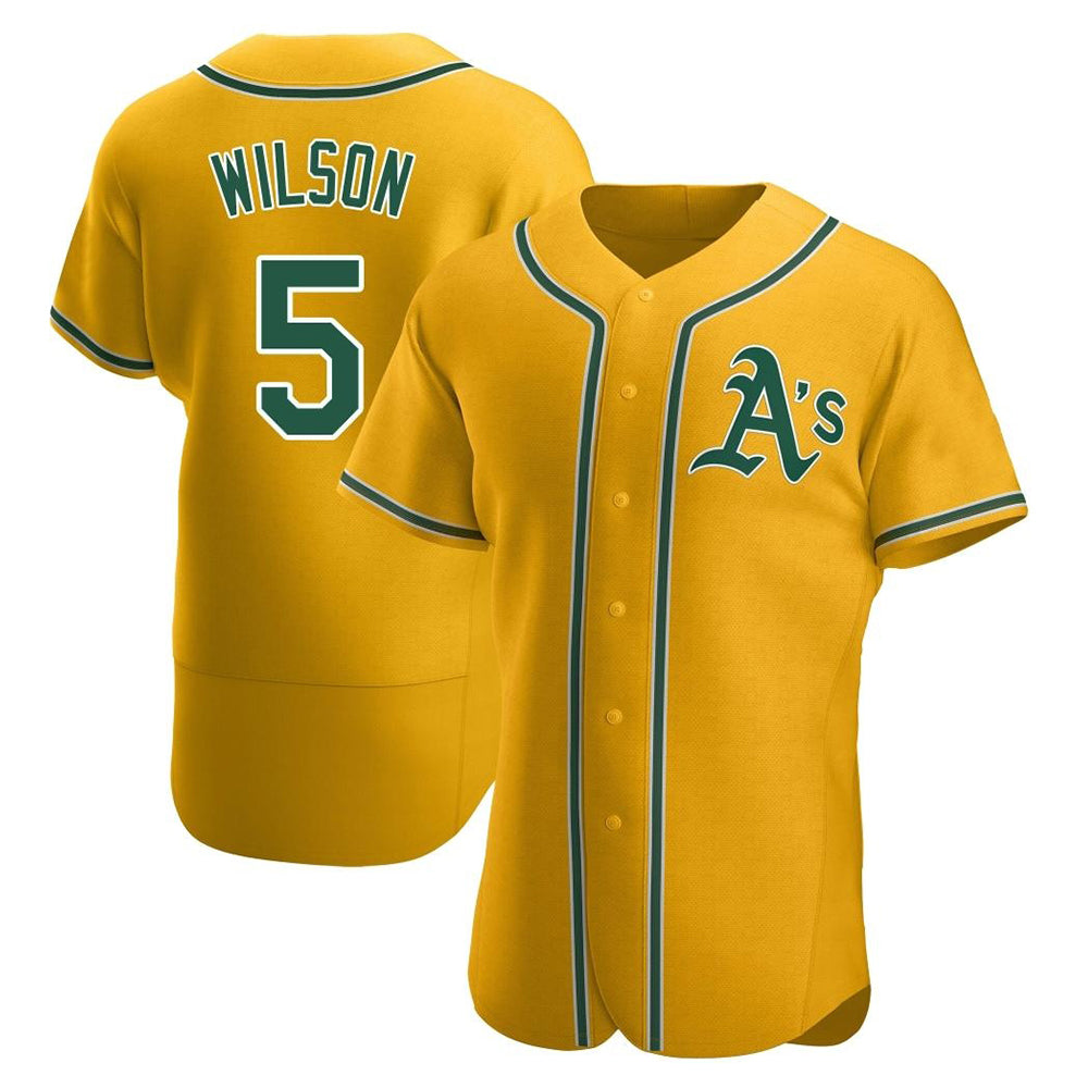 MATTH Athletics #5 Jacob Wilson Gold Alternate Stadium Stitched Jerseys