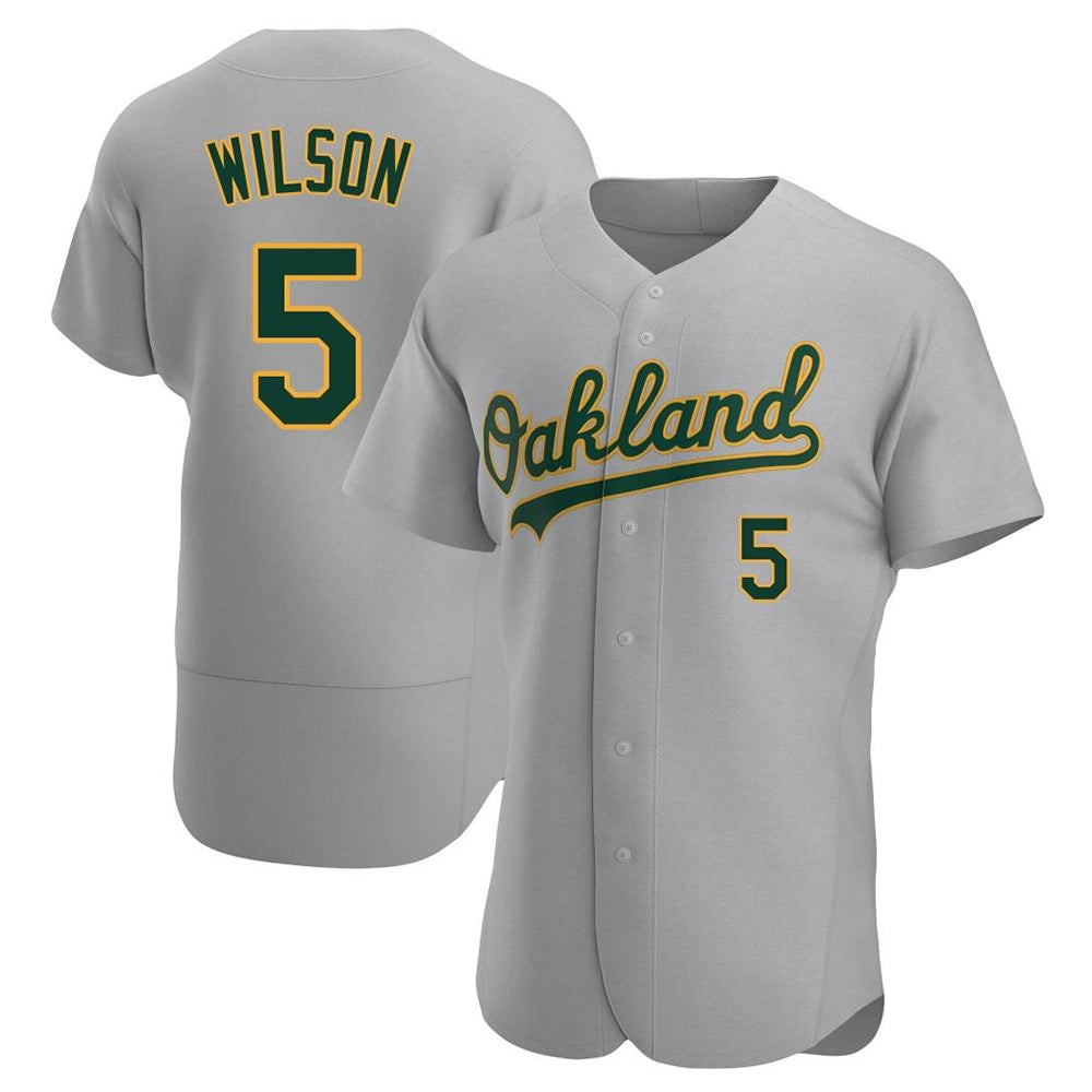 MATTH Athletics #5 Jacob Wilson Gray Authentic Road Stitched Jersey