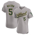 MATTH Athletics #5 Jacob Wilson Gray Elite Road Stitched Jersey