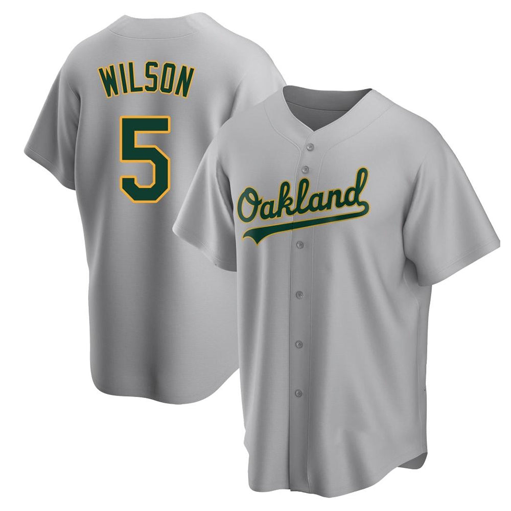 MATTH Athletics #5 Jacob Wilson Gray Replica Road Stitched Jersey