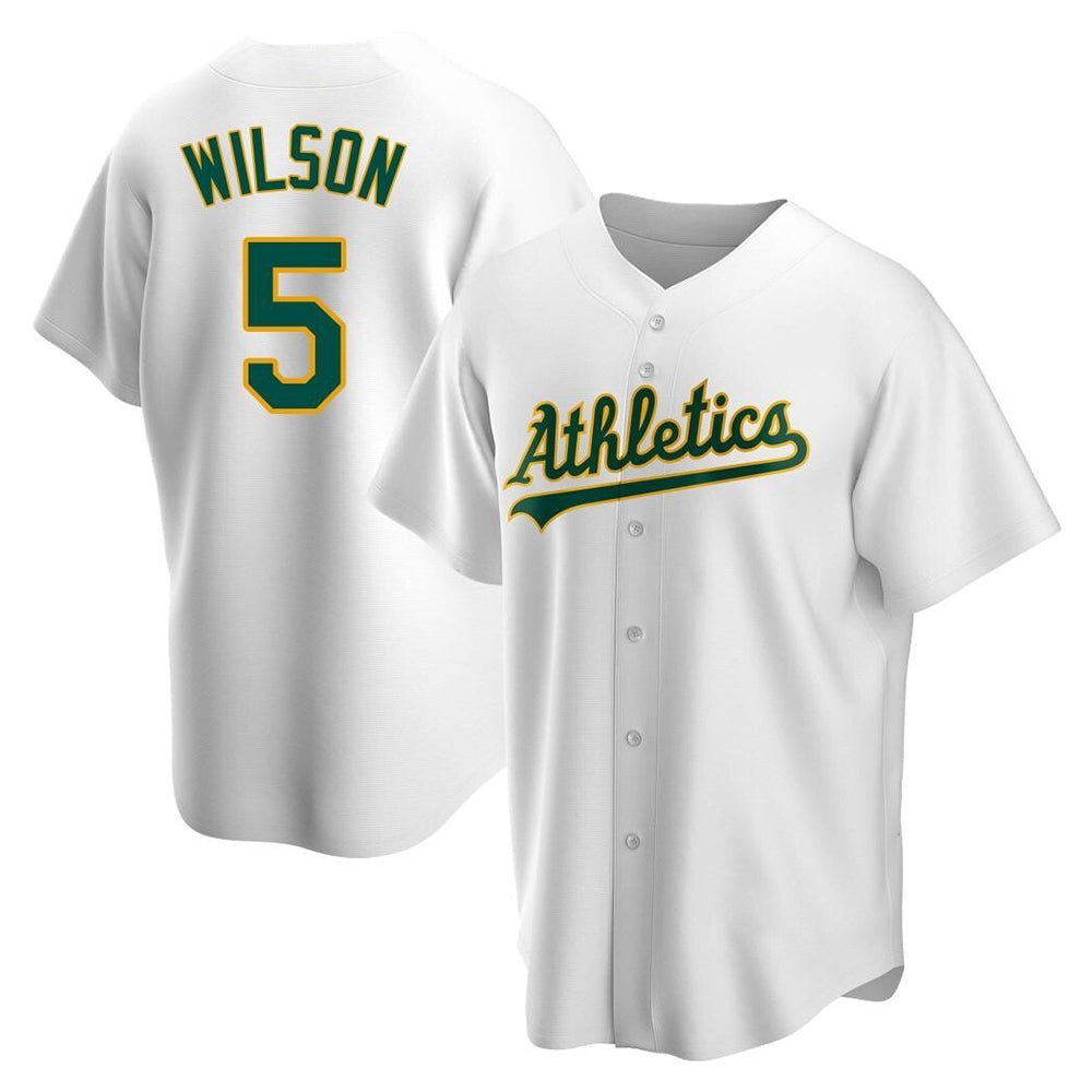 MATTH Athletics #5 Jacob Wilson White Replica Home Stitched Jersey