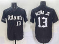 MATTH A.Braves #13 Ronald Acuna Jr. Black Gothic South x Outkast Edition Vapor Limited Stitched Personalized Jersey