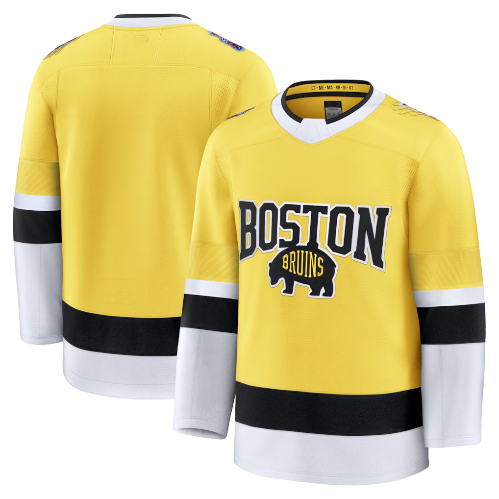 MATTH B.Bruins Gold 2026 Stadium Series Premium Jerseys