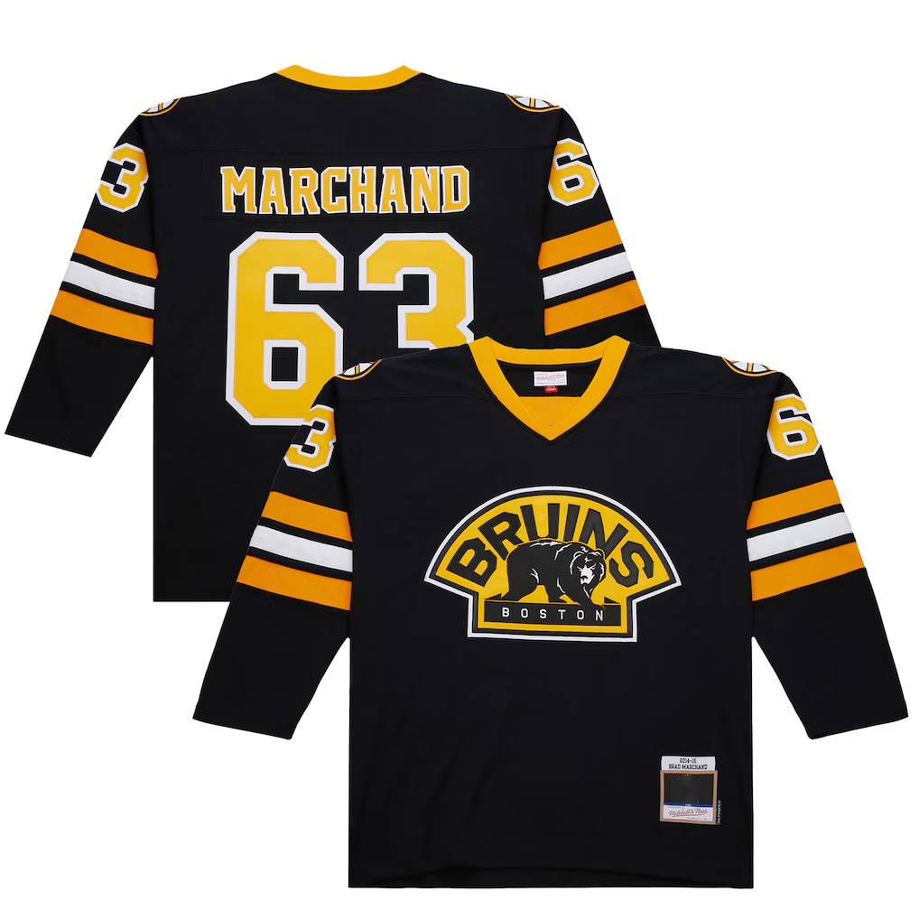 MATTH B.Bruins #63 Brad Marchand Black 2014-15 Power Play Stitched Jerseys