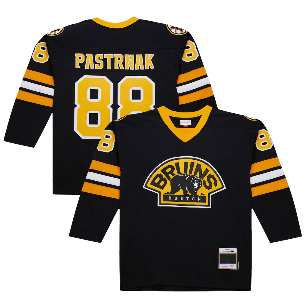 MATTH B.Bruins #88 David Pastrnak Black 2014-15 Power Play Stitched Jerseys