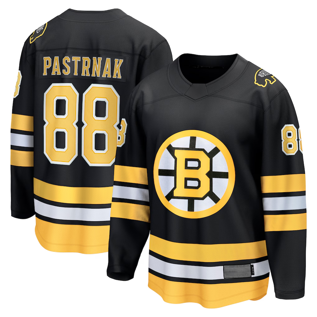 MATTH B.Bruins #88 David Pastrnak Black Home Breakaway Player Stitched Jerseys