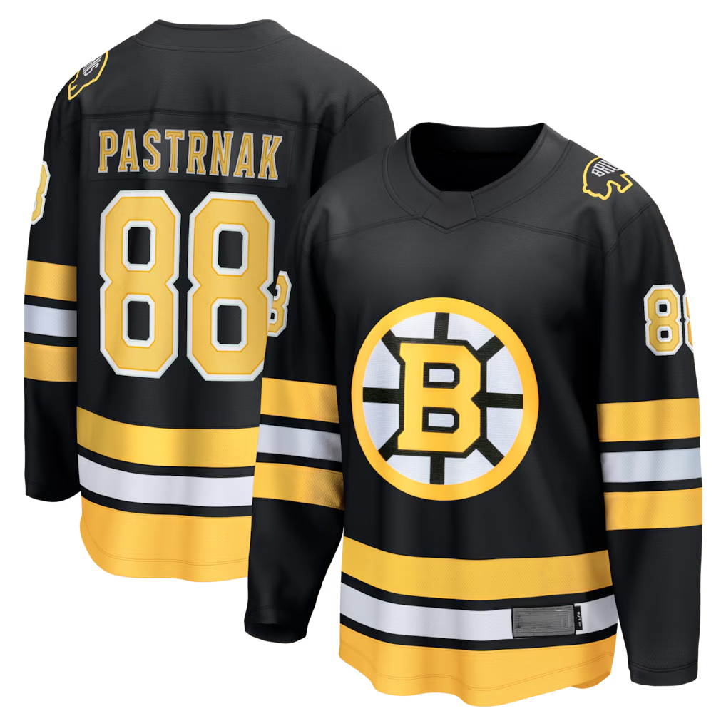 MATTH B.Bruins #88 David Pastrnak Black Home Breakaway Stitched Jerseys