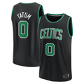 MATTH B.Celtics #0 Jayson Tatum  Black Fast Break Replica Player Jerseys - Statement Edition