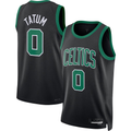 MATTH B.Celtics #0 Jayson Tatum  Black Swingman Jerseys - Statement Edition