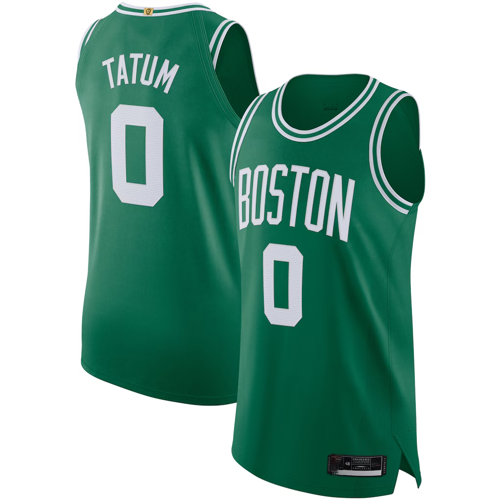 MATTH B.Celtics #0 Jayson Tatum Kelly Green Authentic Jerseys - Icon Edition