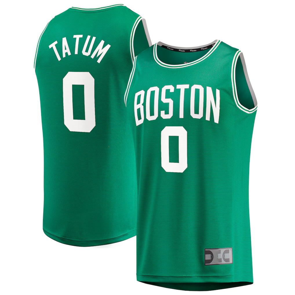 MATTH B.Celtics #0 Jayson Tatum  Kelly Green Big & Tall Fast Break Player Jerseys - Icon Edition