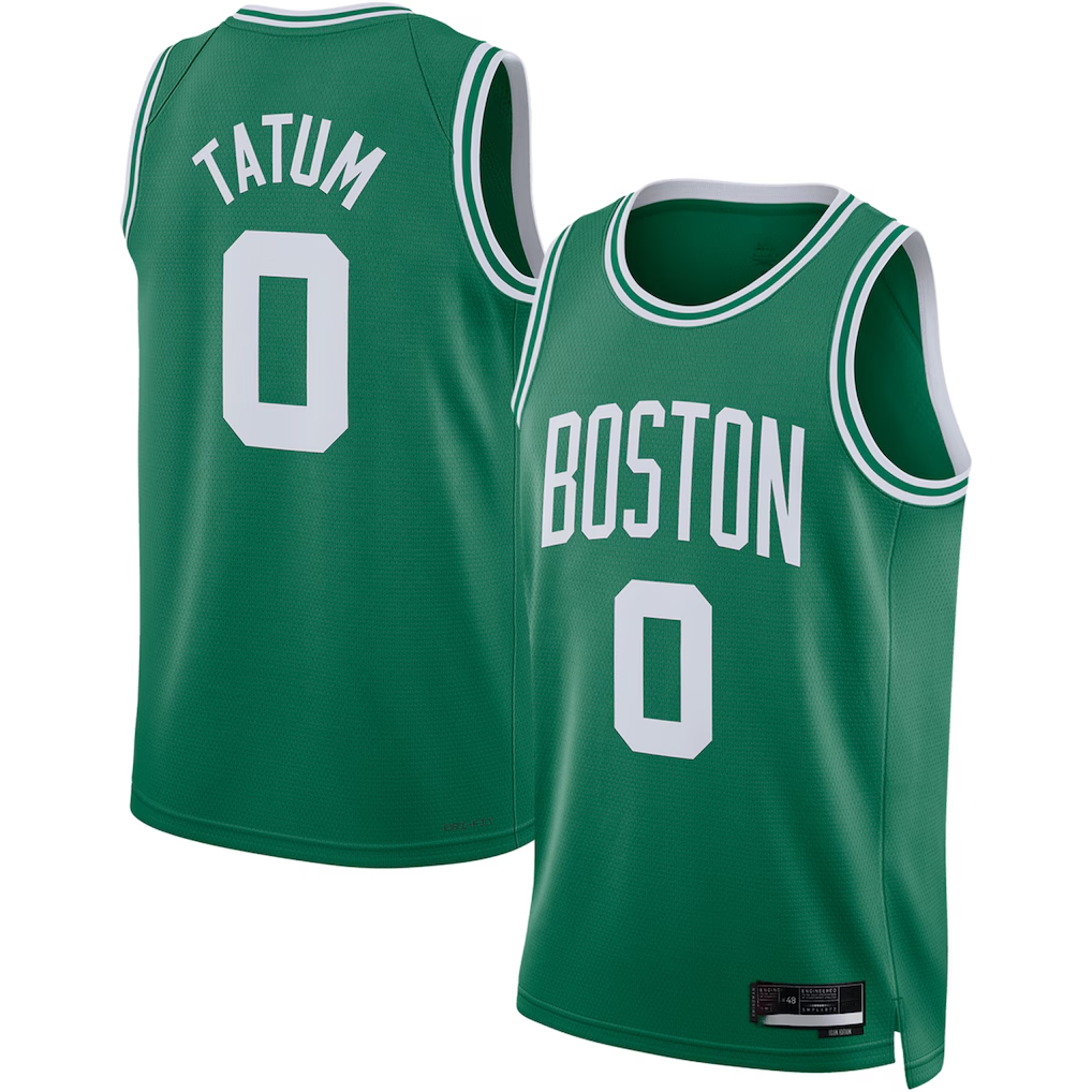 MATTH B.Celtics #0 Jayson Tatum Kelly Green Swingman Jerseys - Icon Edition