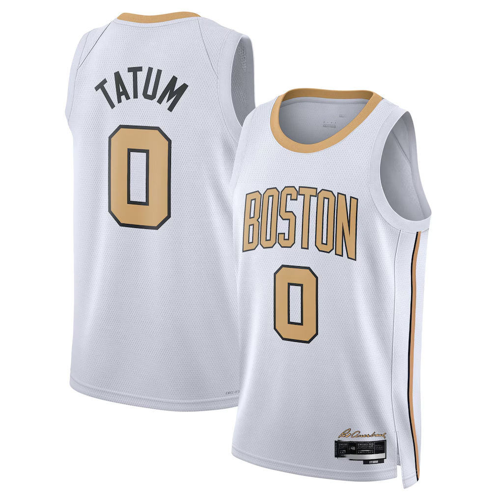 MATTH B.Celtics #0 Jayson Tatum White 2025 2026 Swingman Jerseys - City Edition