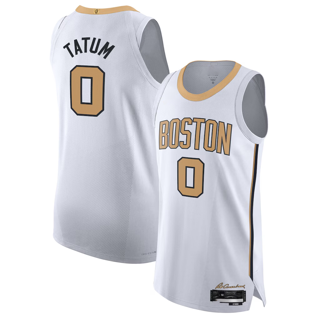 MATTH B.Celtics #0 Jayson Tatum White 202526 Authentic Jerseys - City Edition