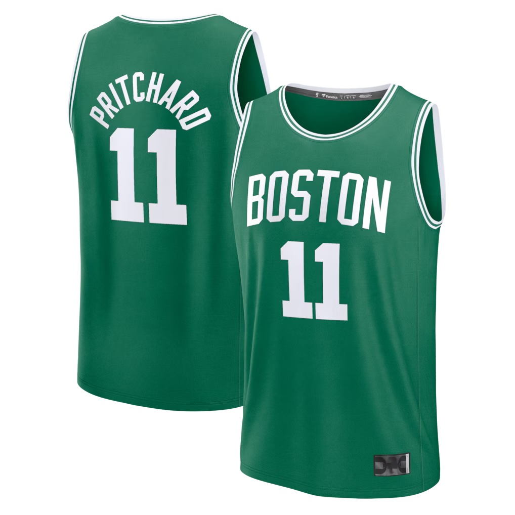 MATTH B.Celtics #11 Payton Pritchard Kelly Green Fast Break Replica Jerseys - Icon Edition
