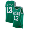 MATTH B.Celtics #13 Paul George Kelly Green Swingman Jerseys - Icon Edition