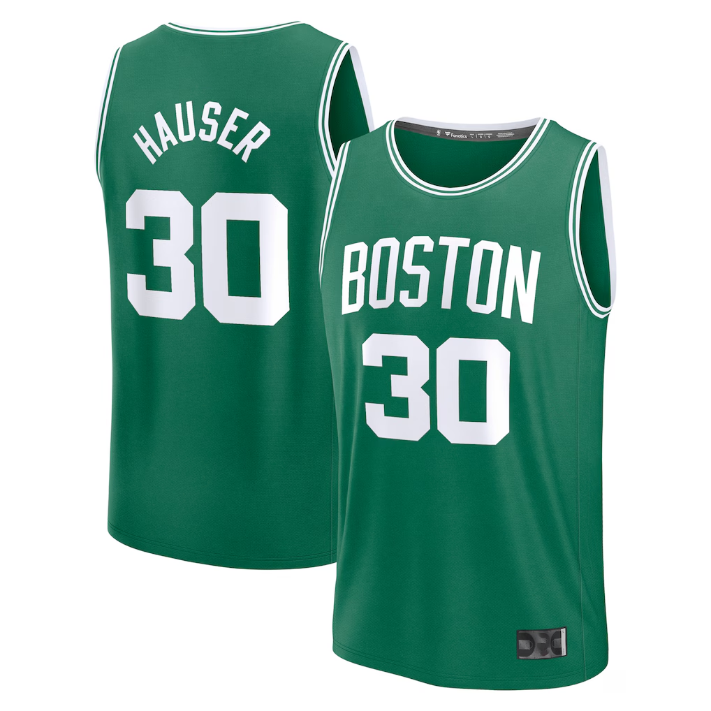 MATTH B.Celtics #30 Sam Hauser Kelly Green Fast Break Replica Player Jerseys - Icon Edition