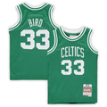 MATTH B.Celtics #33 Larry Bird Mitchell & Ness Kelly Green 1985-86 Hardwood Classics Throwback Team Jerseys