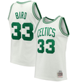 MATTH B.Celtics #33 Larry Bird Mitchell & Ness White Hardwood Classics 198586 Swingman Jerseys
